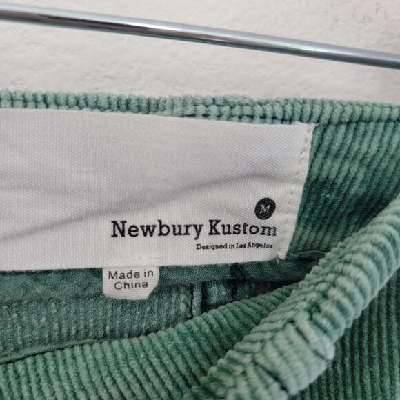 Newbury Kustom Curduroy Green Skirt Size Medium Preppy Academia Punk - Picture 3 of 7